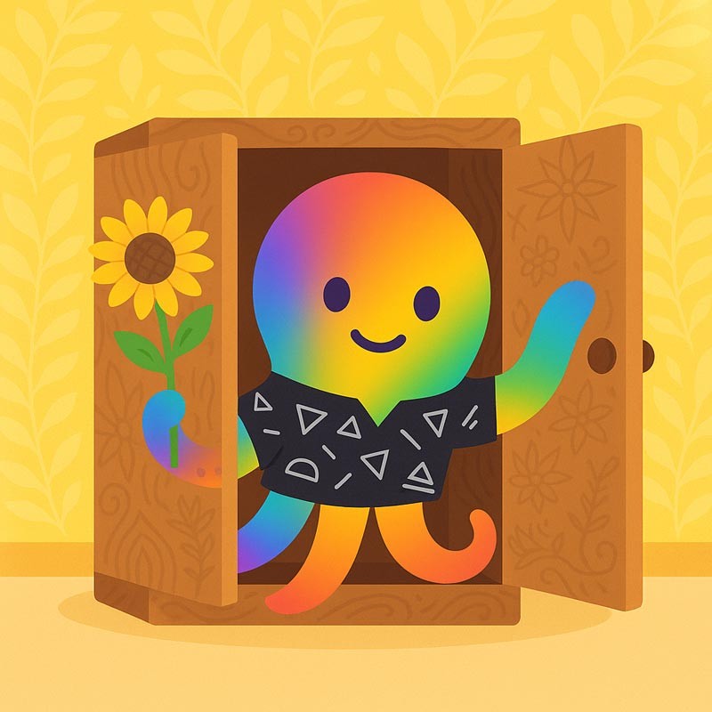 Ilustração da campanha PCD Sai do Armário.